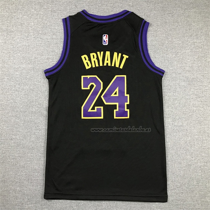Camiseta Nino Los Angeles Lakers Kobe Bryant NO 24 Ciudad 2023-24 Negro